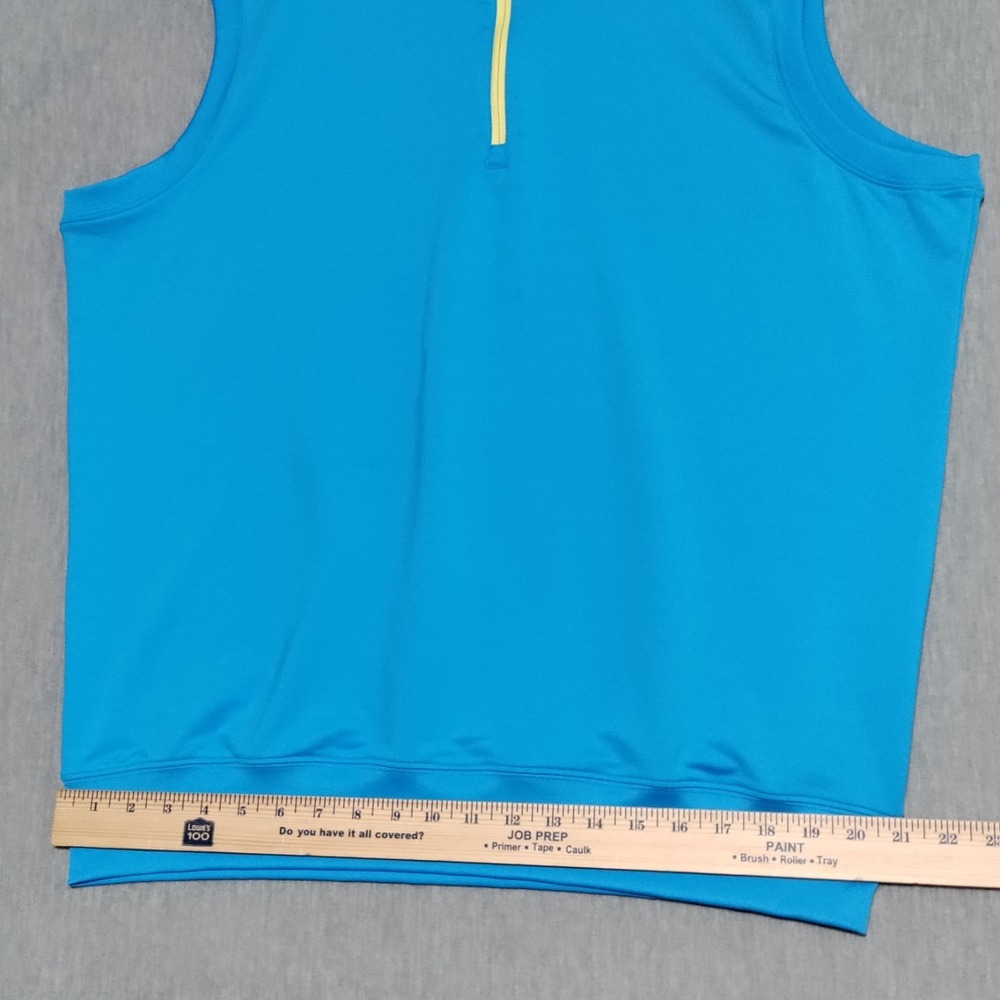 Carnoustie Golf Vest Mens Large 1/4 Zip Performance Pullover Blue Preppy Classic - Picture 9 of 12